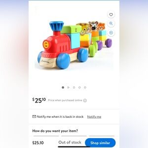 Baby Einstein by Hape wooden animal stacking train toy for babies toddlers